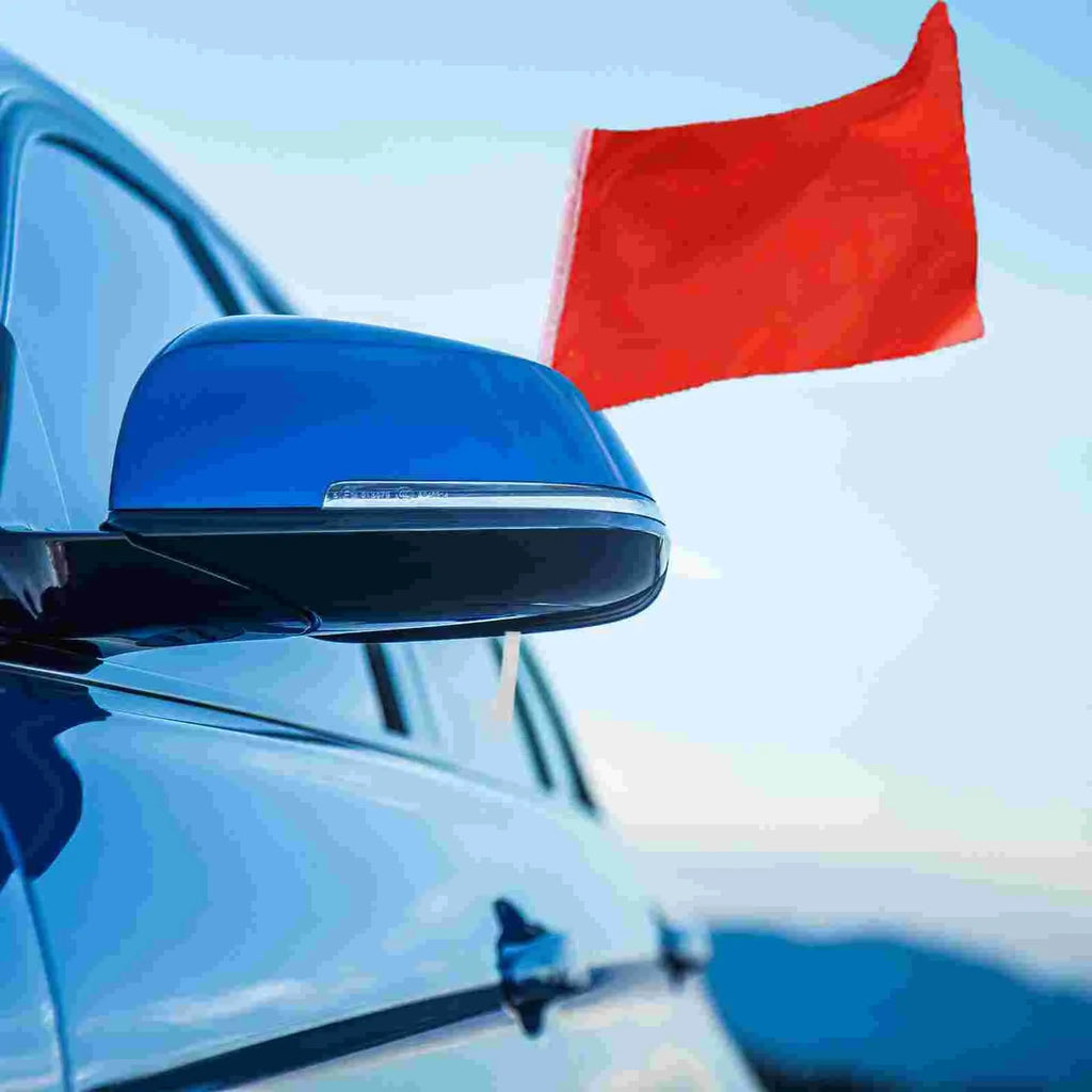 White PP plastic car window flag pole holder set with 10 pieces for vehicle mounting