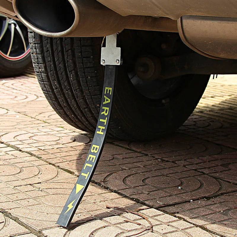 370mm black car electrostatic belt with copper wire core for saloon SUV van static prevention