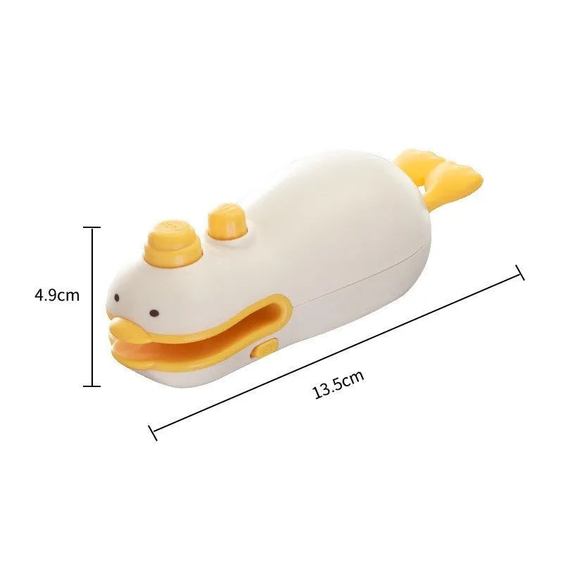 Small yellow duck pattern rechargeable sealing machine with included charging cable