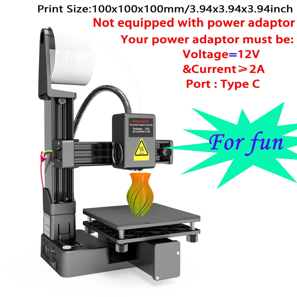 White EasyThreed K10 entry-level 3D printer on a desk