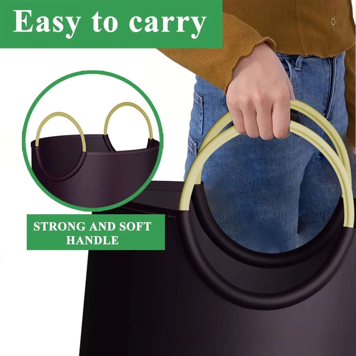 Portable round plastic trash can with 38x72cm dimensions for office and outdoor use