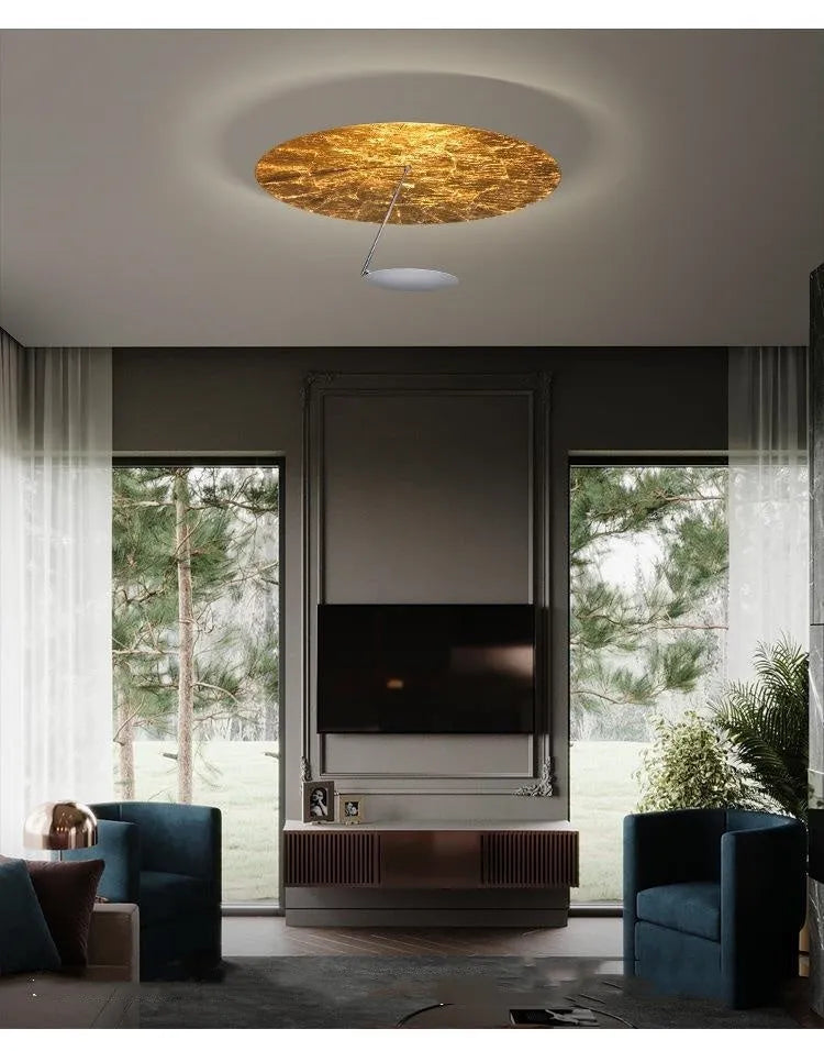 White and gold 50cm iron art chandelier ceiling lamp with warm LED light