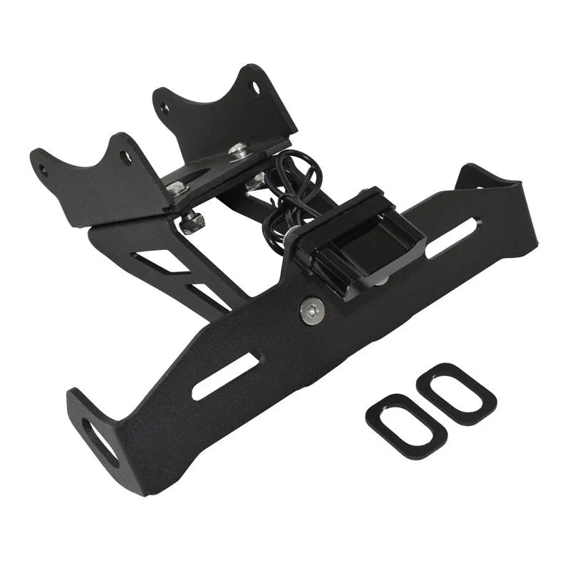 Black aluminium alloy Honda motorcycle rear licence plate holder with fixed mounting bracket