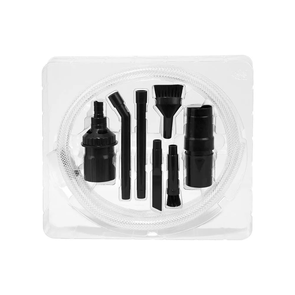 Eight-piece small suction head vacuum cleaner accessory set for dust collection