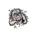 Square grey dog pattern motorcycle decorative sticker with customisable dimensions