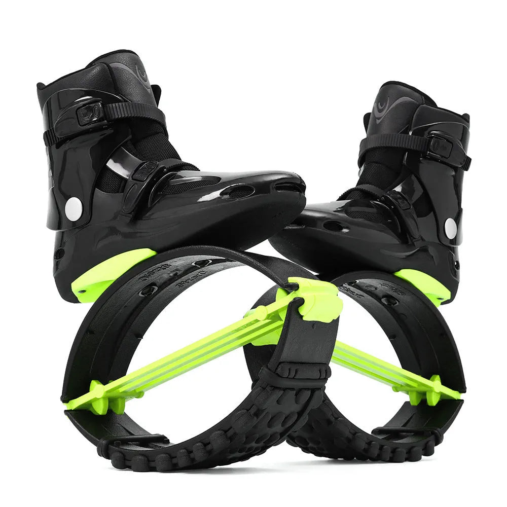 TPU sports bouncing shoes for adults in multiple colour options including black silver and rose pink.