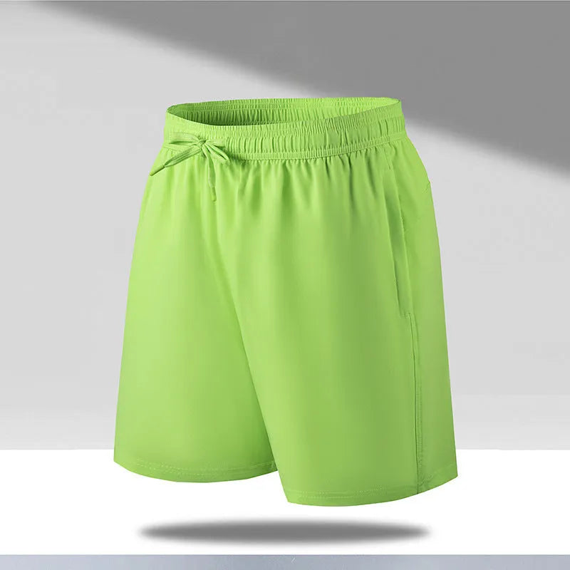 Men's loose fit quick-drying polyester sports shorts in various colours