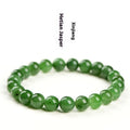 Natural jasper bead bracelet with polished spherical beads on a string, available in multiple sizes.