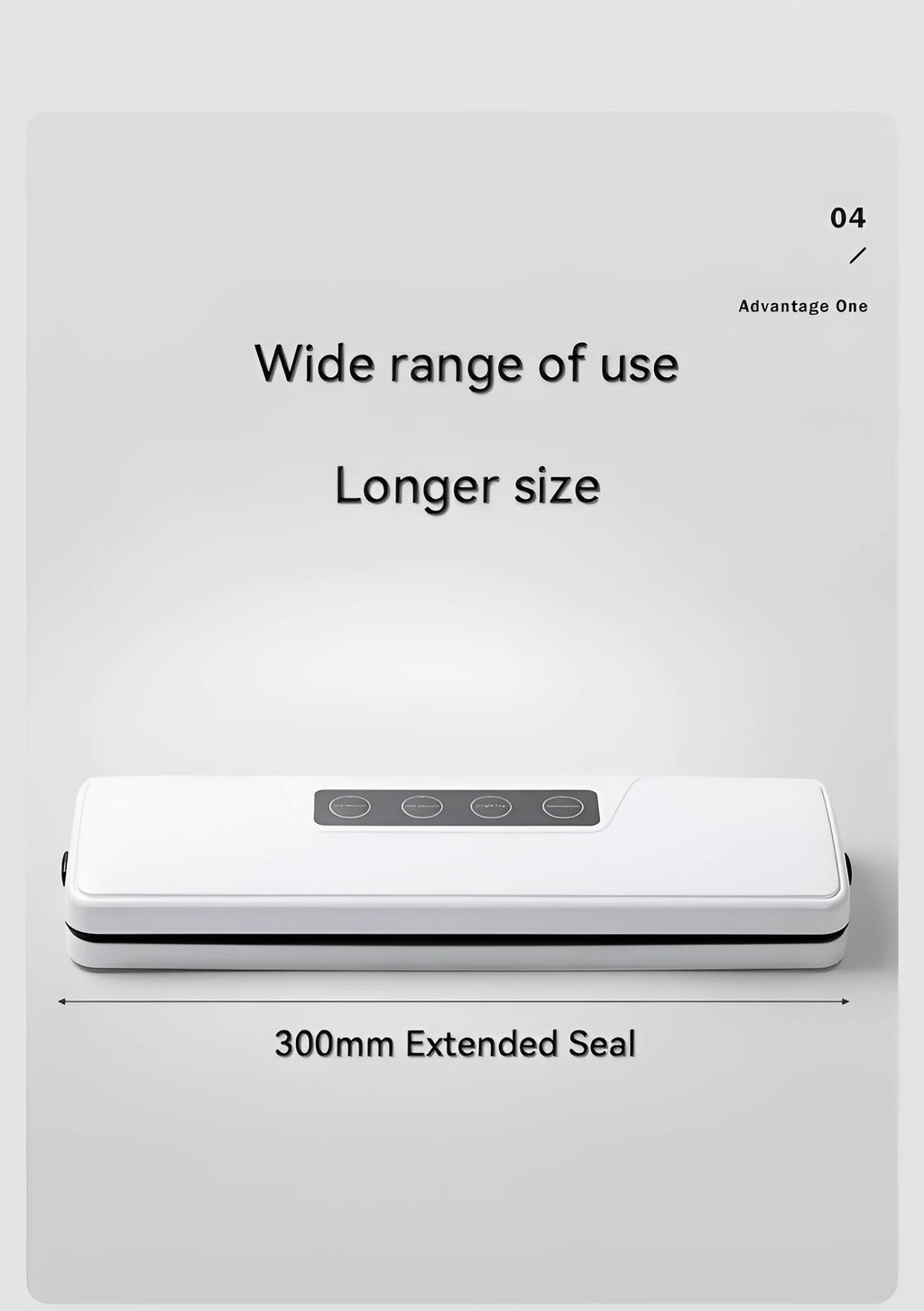 White automatic vacuum sealer with compact design for household food preservation