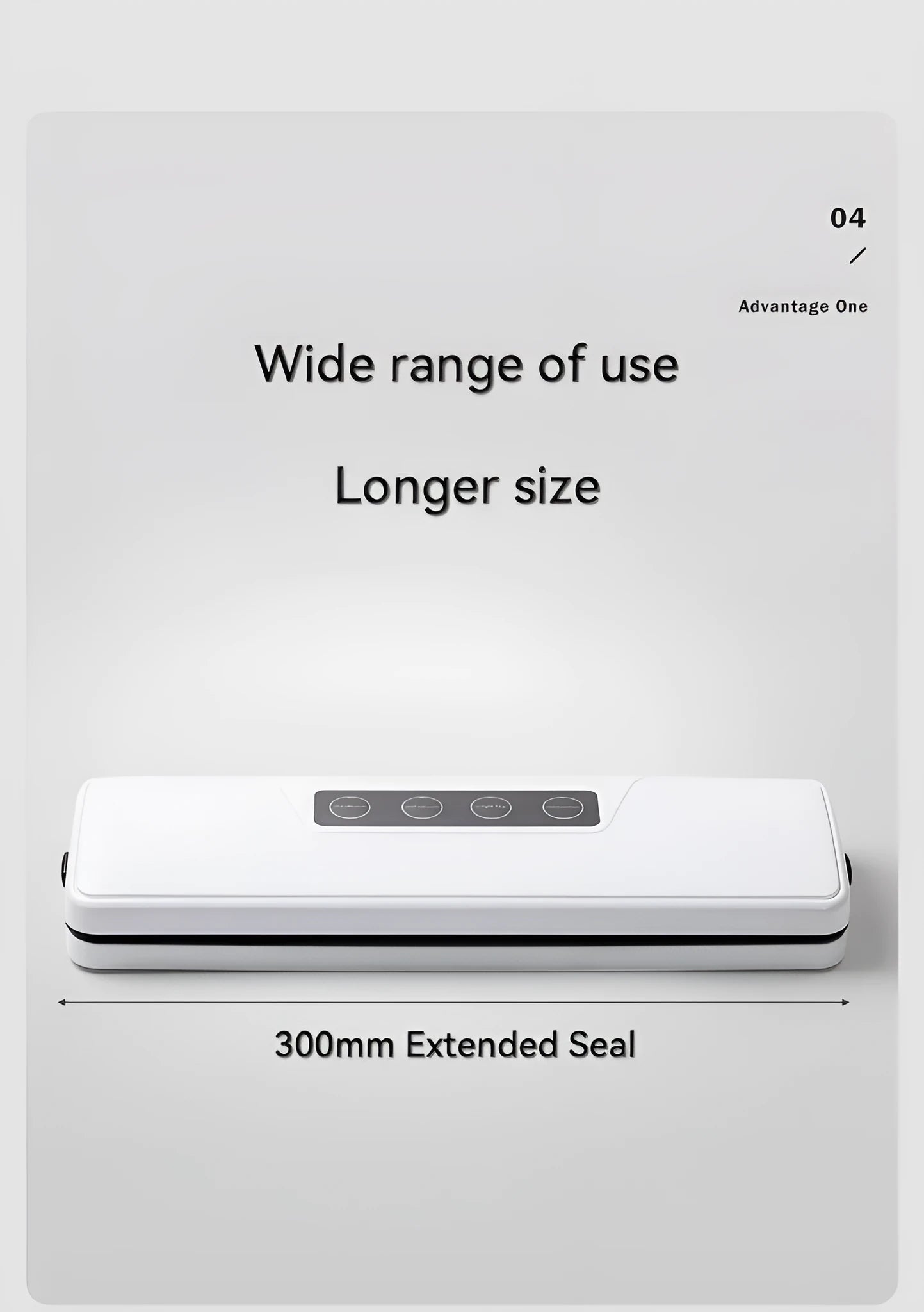 White automatic vacuum sealer with compact design for household food preservation