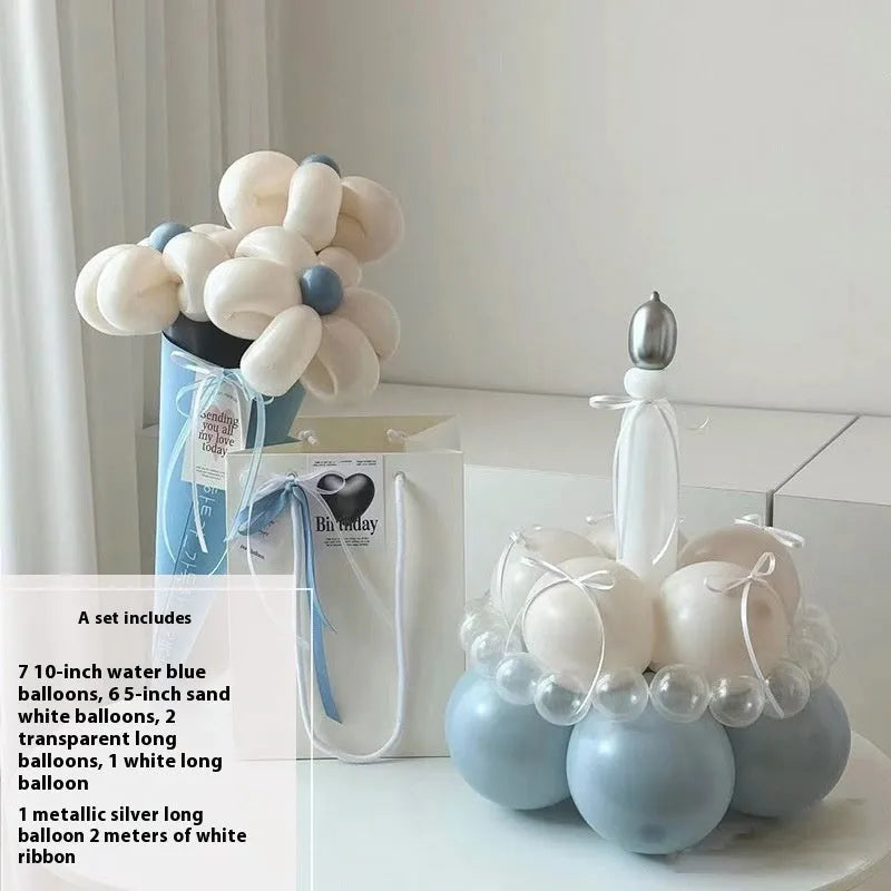 DIY balloon bouquet cake decorating kit with balloon set for handmade party centrepieces