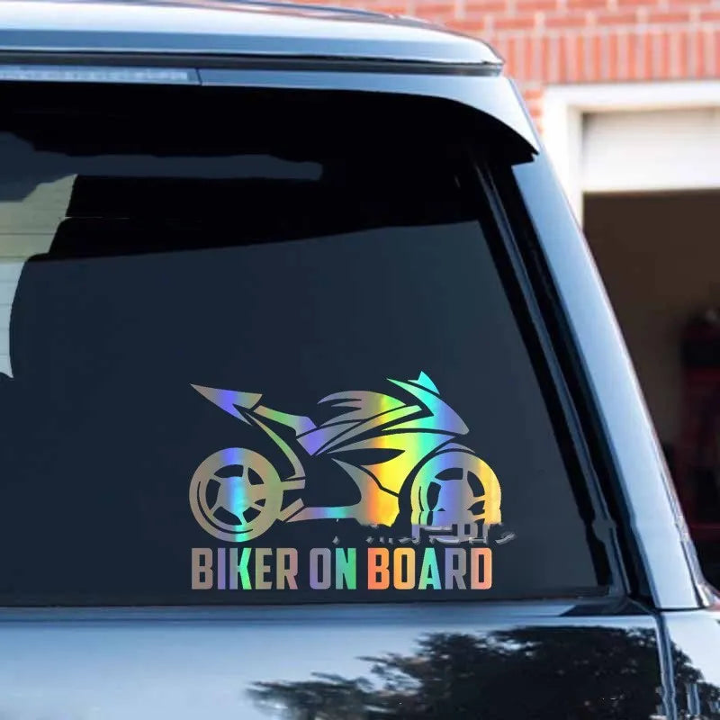 Motorcycle car reflective stickers in multiple colours with two size options on vehicle surface