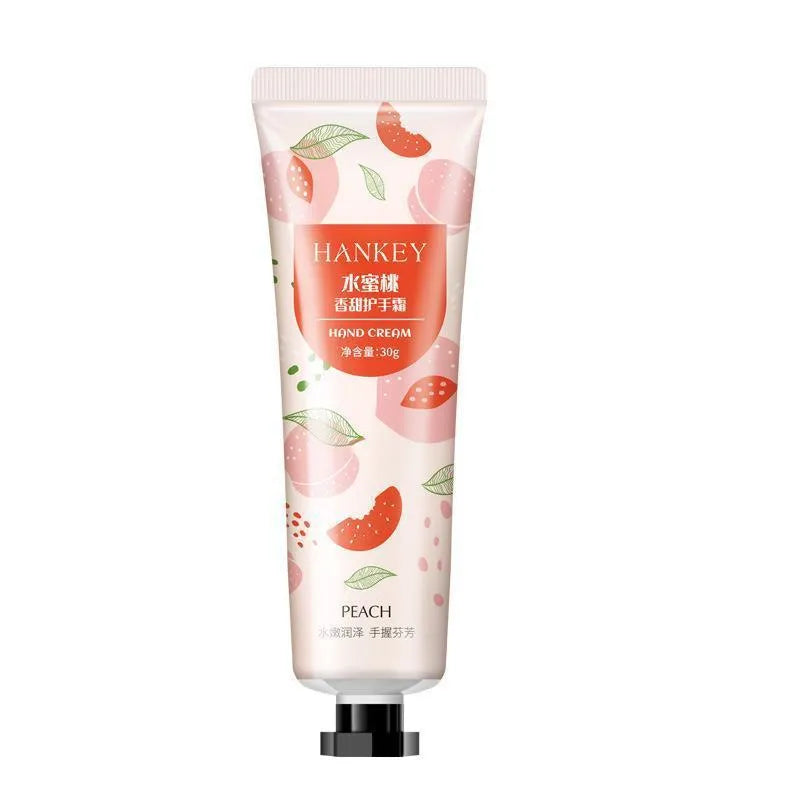 30g Fruit Hand Cream tube in multiple fragrance options including avocado and chamomile