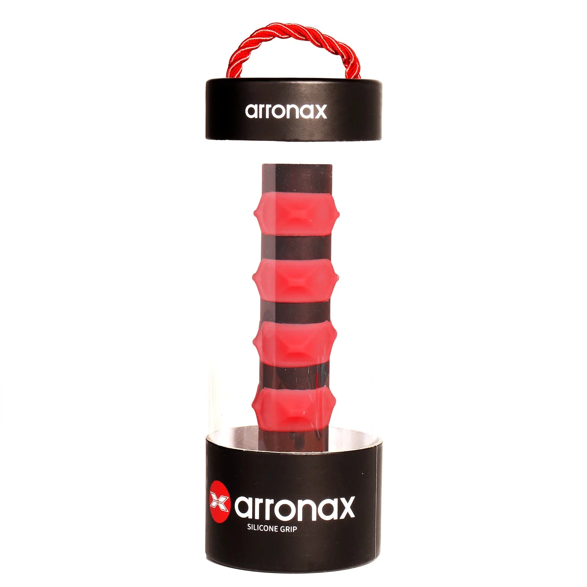 Silicone racket hand rubber buckle in multiple colours, shown with dimensions 17.6cm by 6.4cm.