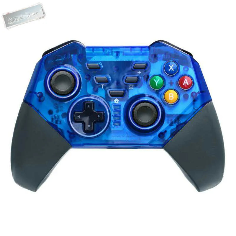 Black wireless Nintendo Switch Pro controller with analogue sticks, action buttons, and D-pad