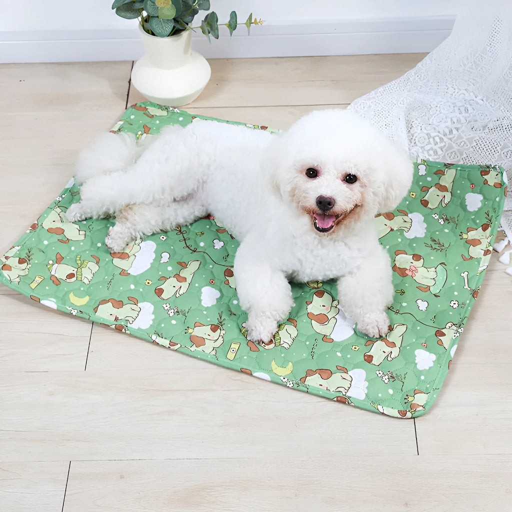 Reusable washable pet urine pad with animal pattern and waterproof gasket construction