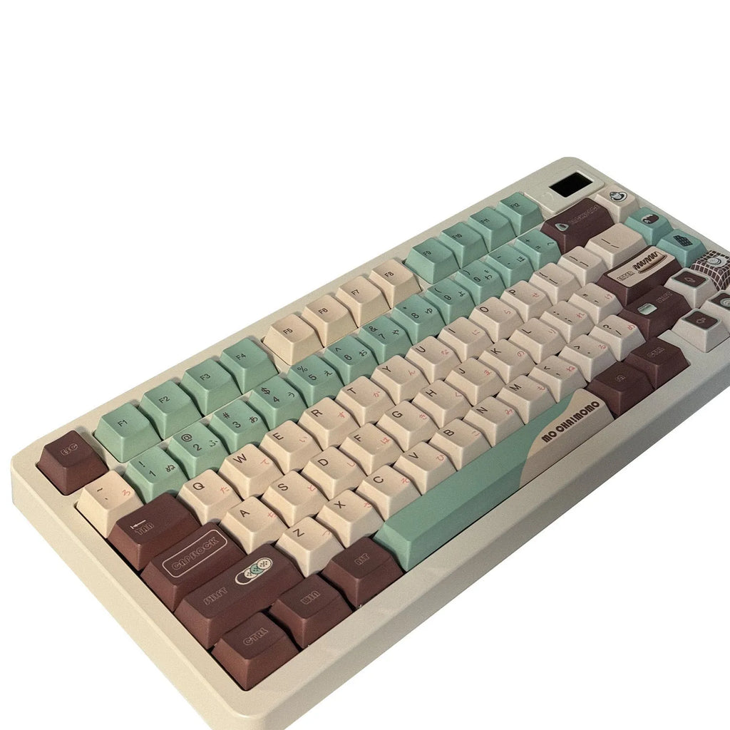 Craft Key CAP adaptive cross satellite shaft mechanical keyboard keycaps in matcha theme colour