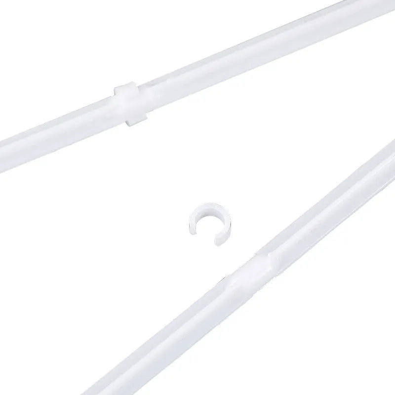 White PP plastic car window flag pole holder set with 10 pieces for vehicle mounting
