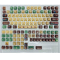 Capabala mechanical keyboard keycap set showing 130 double-shot ABS keys with uniform MOA height profile
