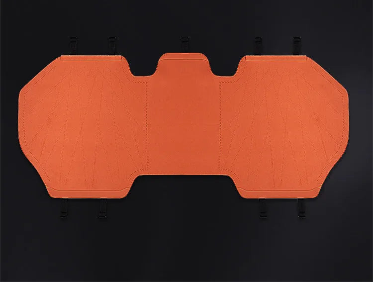 Ultra-thin tailored leather car seat cover with ventilation holes in Hermes Orange colour