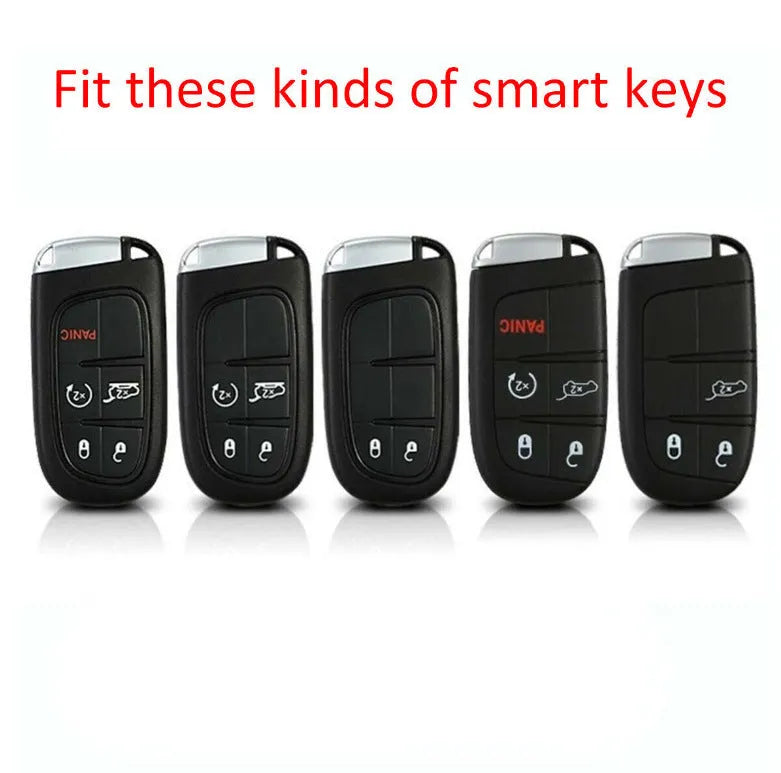Carbon fibre pattern silicone key case for Dodge Chrysler Fiat remote keys