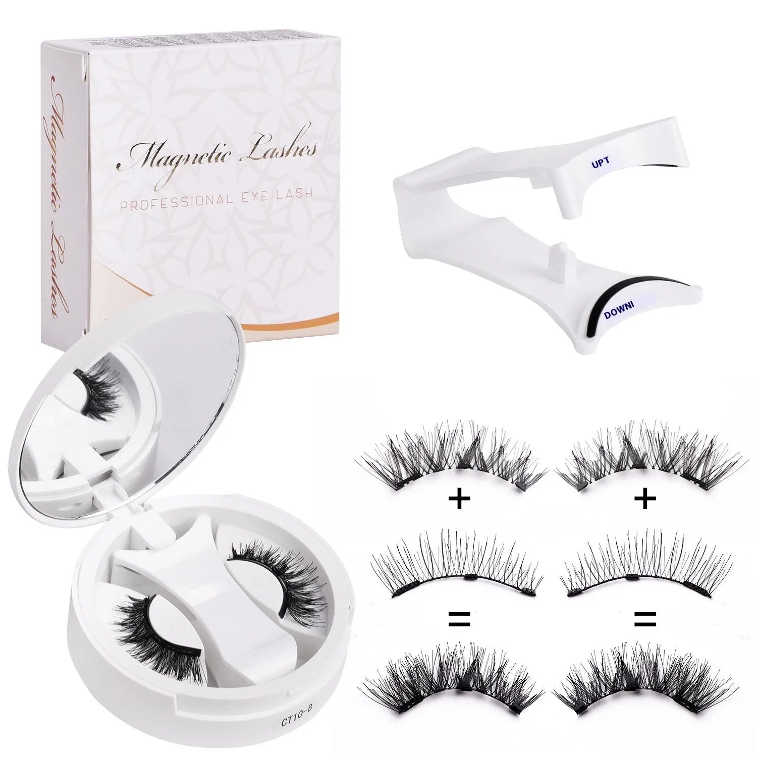 Portable chemical fibre false eyelash storage box with integrated soap holder compartments