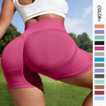 Women's high-waisted seamless sport leggings in a solid colour, shown on a model for yoga or fitness.