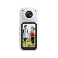 Riding S70 thumb camera in black with 180 degree rotating lens, compact ABS body