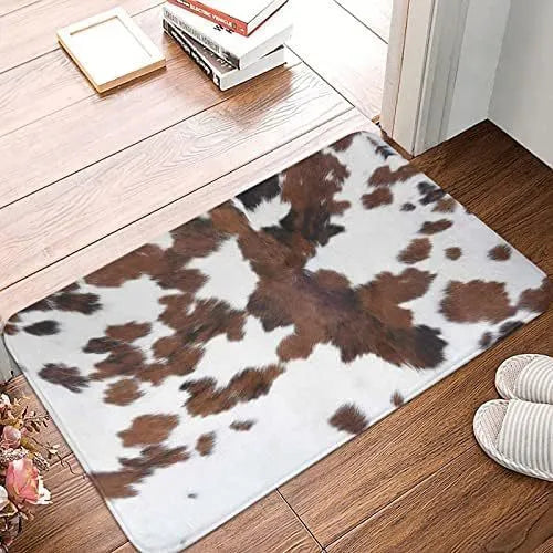 Personalised flannel floor mat in square shape showing coastal starfish and fruit print options