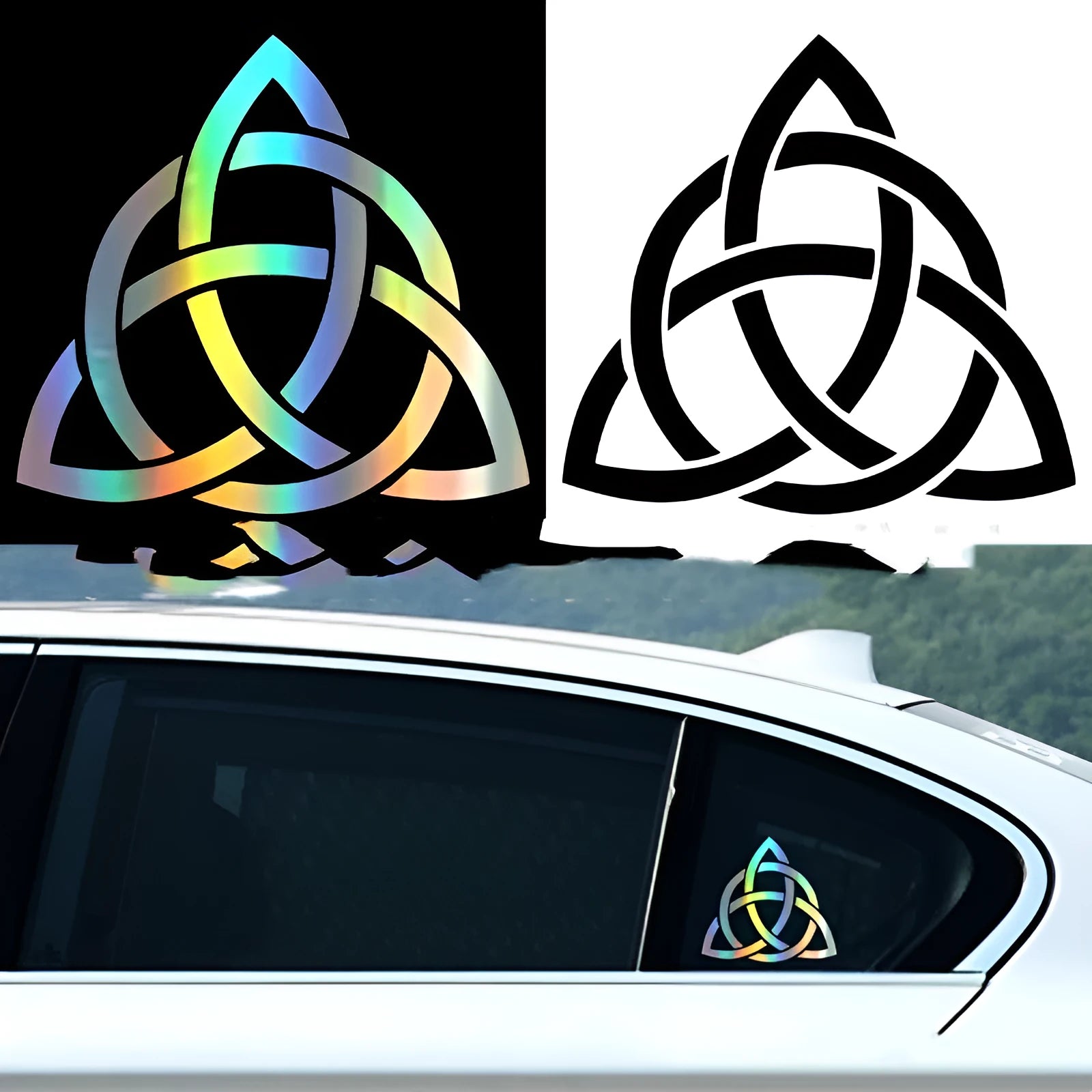 Waterproof automobile decal sticker for car body decoration in black white or laser colours