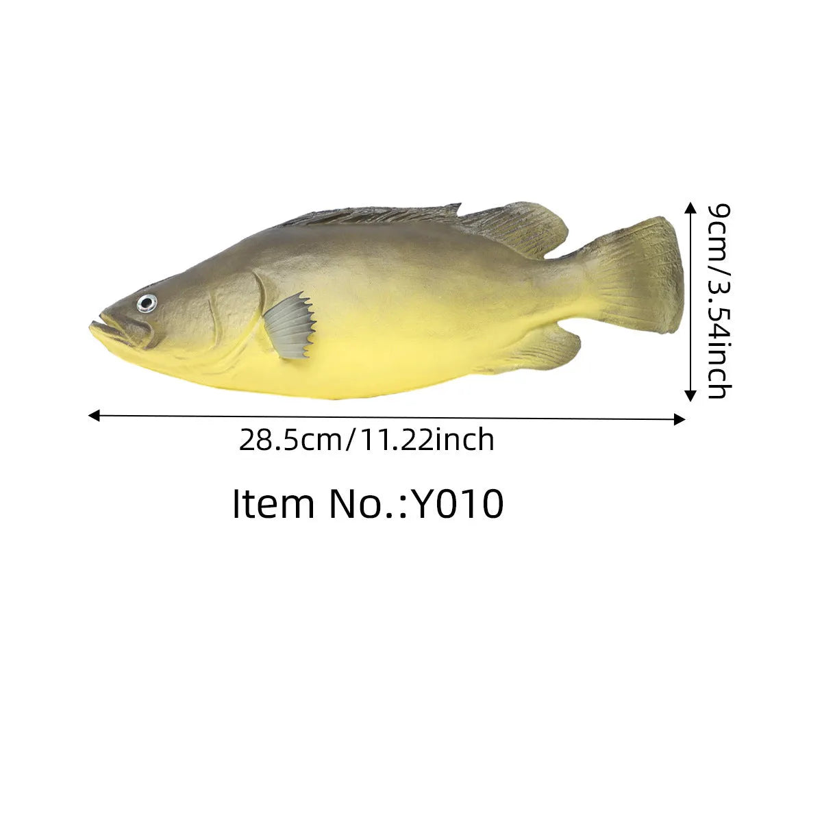 PU simulated fish ornament models including yellow-fin tuna and small tuna for aquarium decoration