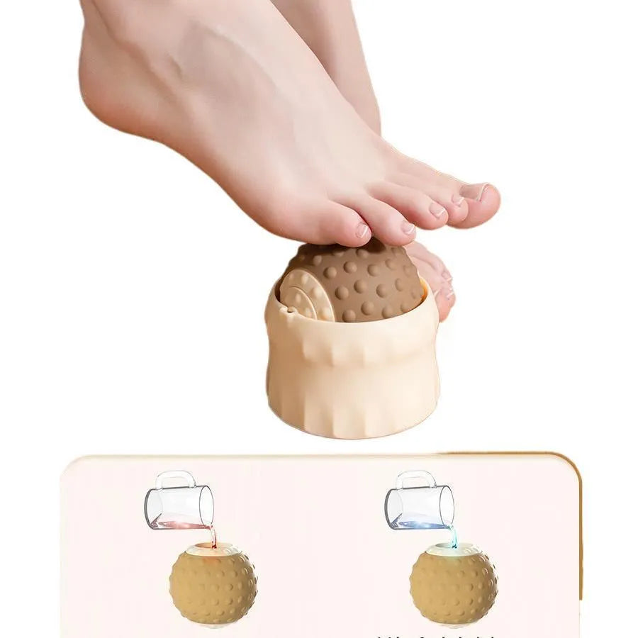 Massage ball for cold and hot compress therapy in caramel mocha and oil fruit green colour options