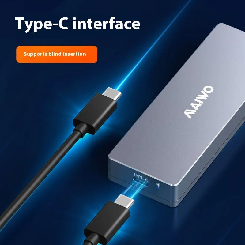 USB C M.2 solid state hard drive enclosure with aluminum alloy construction and installation accessories