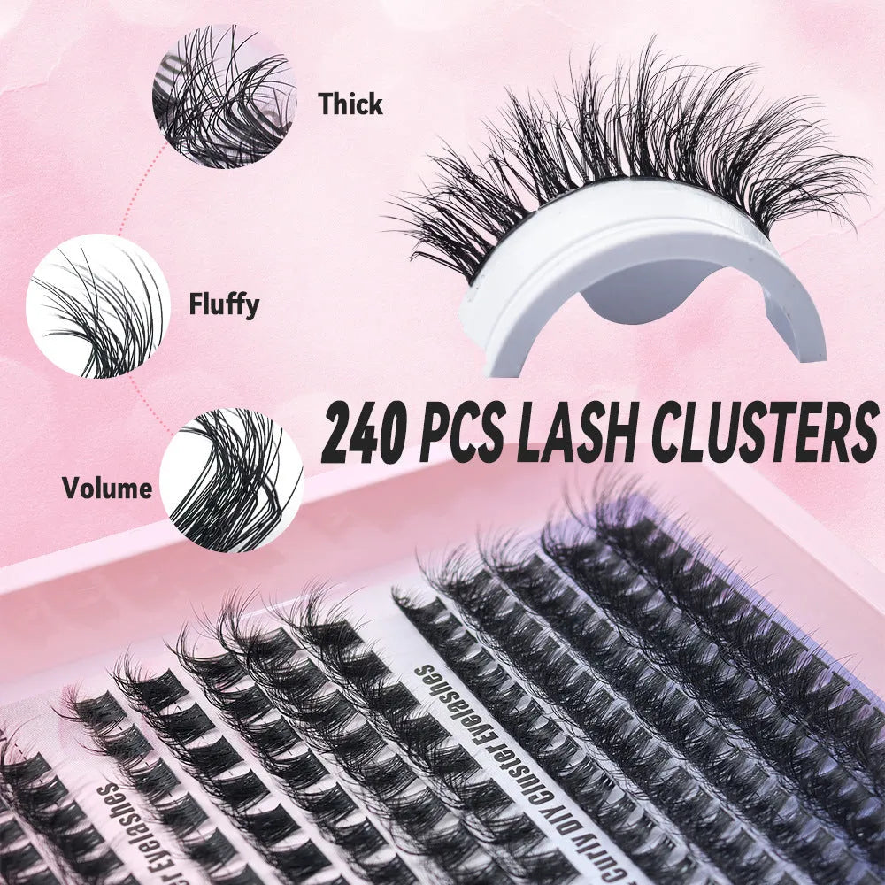Large capacity false eyelash storage box with mixed specifications measuring 13.7cm by 13.5cm