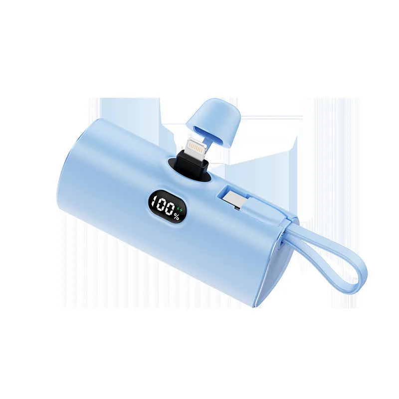 Digital display wireless power bank with built-in plug in five colour options