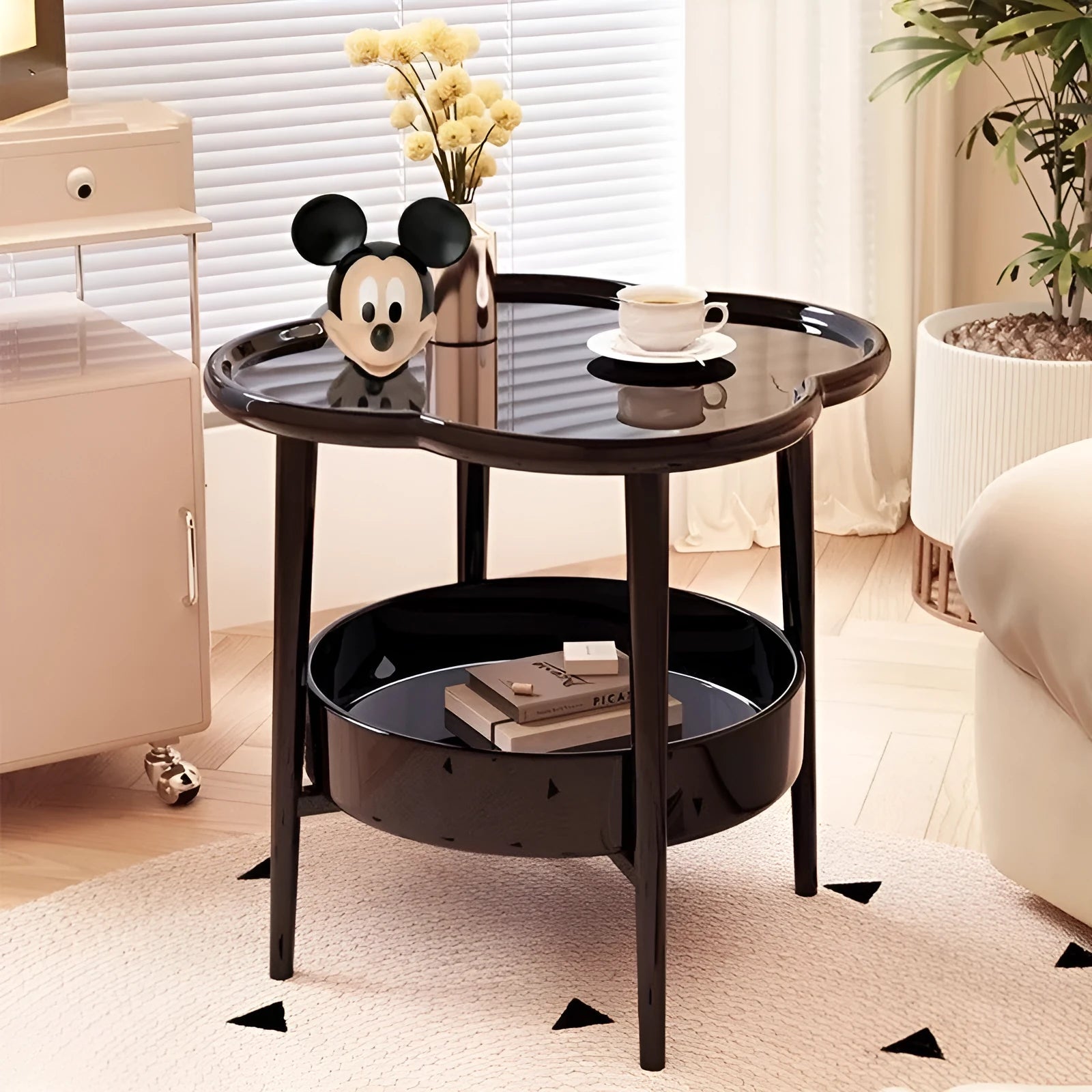 Simple plastic coffee table 45x39cm for living room use