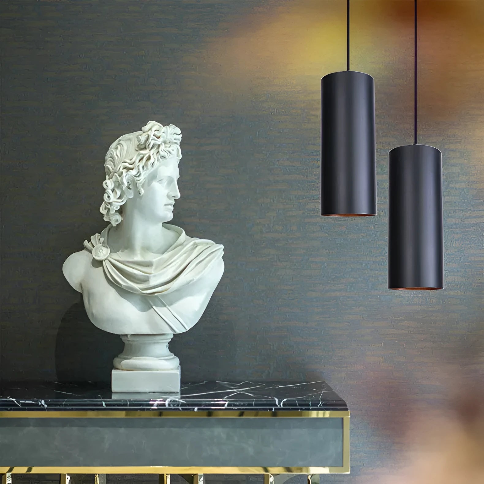 Retro iron art chandelier with matte black finish for bedroom or living room lighting