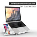 ABS plastic laptop cooling bracket 300x200mm in black or white with optional rotating base
