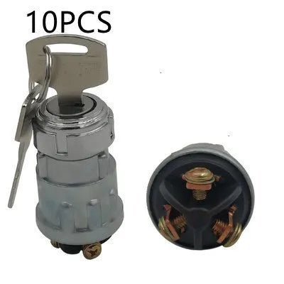 Pure copper automotive ignition lock with key for JK423 switch upgrades in trucks and forklifts