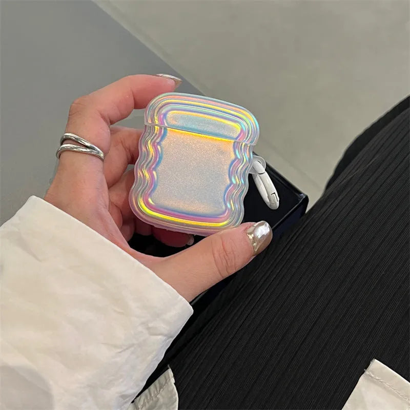 Silicone laser headset case with magic ring design for AirPods Pro and other models