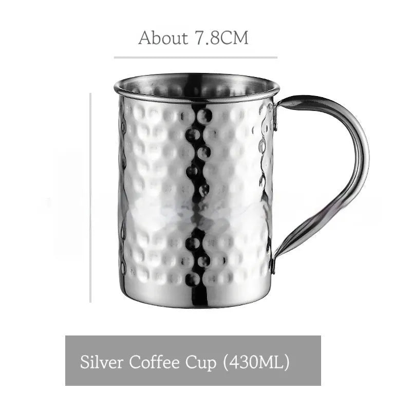 Stainless steel Moscow mule cup with copper plating in metallic finish
