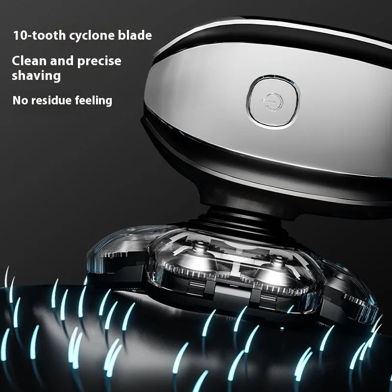 Black 6-in-1 multifunctional hair clippers kit with multiple attachments including trimmer, shaver, and grooming tools