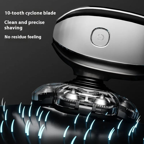 Black 6-in-1 multifunctional hair clippers kit with multiple attachments including trimmer, shaver, and grooming tools