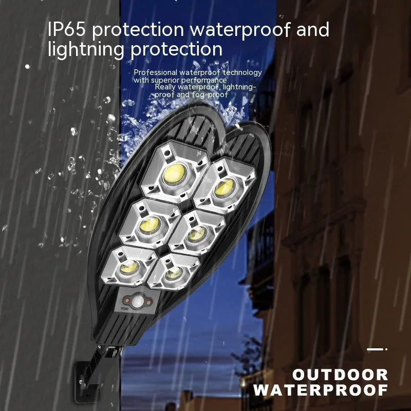 Six-light sword design outdoor solar garden lamp with polycrystalline solar panel