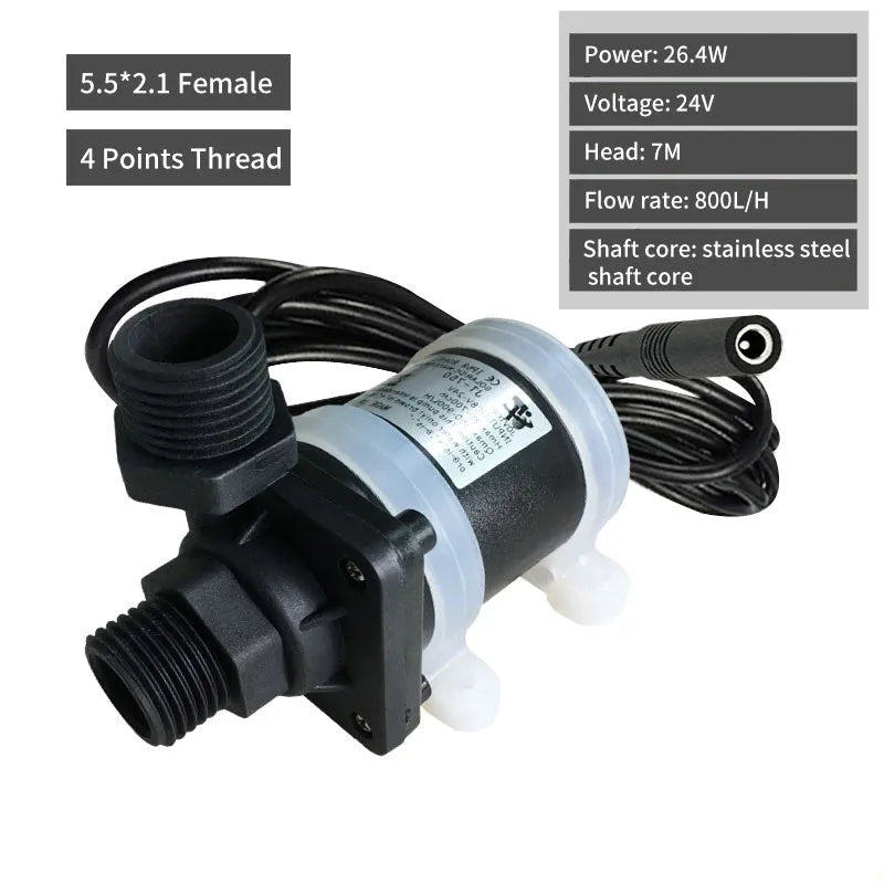 Jiatong JT-750 DC water pump for solar heating systems with threaded connections