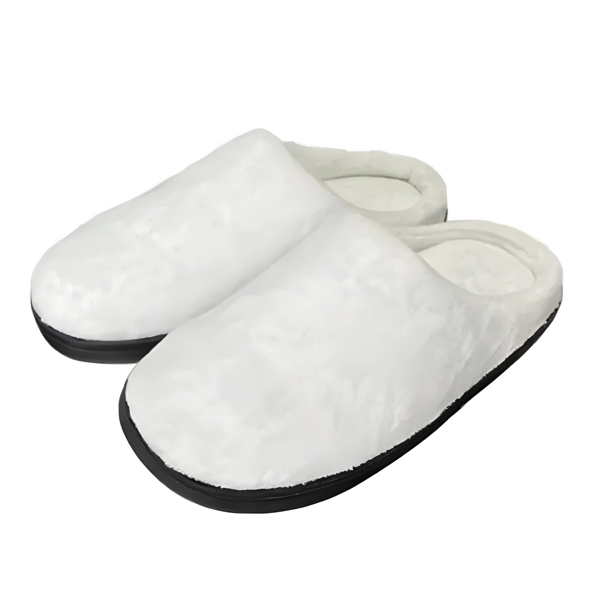 Pattern printed warm flannel slippers with TPR soles in multiple sizes