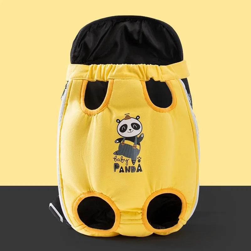 Cartoon animal pattern cat chest carrier bag with soft canvas material in multiple sizes
