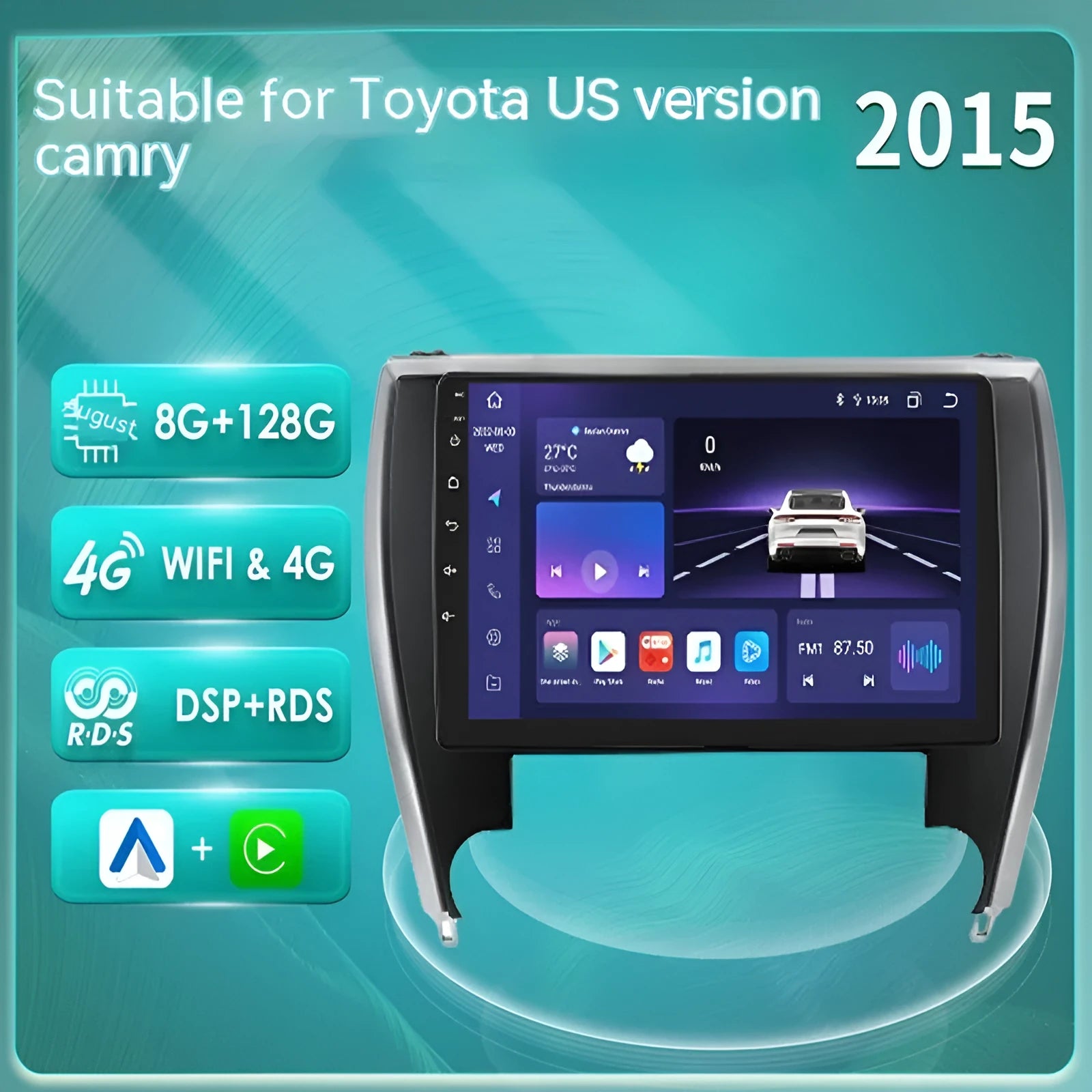 10-inch car navigation system for Toyota Camry 2015 dashboard installation