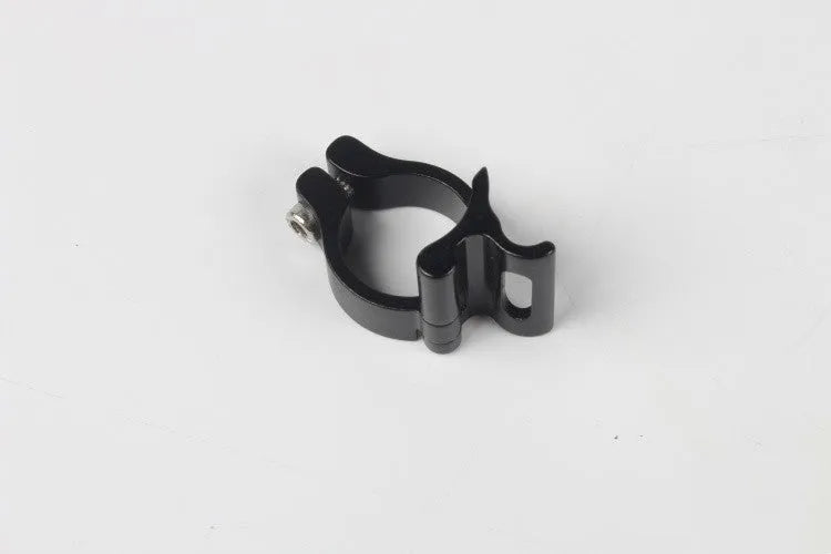 Black aluminium alloy clamp ring measuring 28.6mm diameter for vehicle fuel line connections