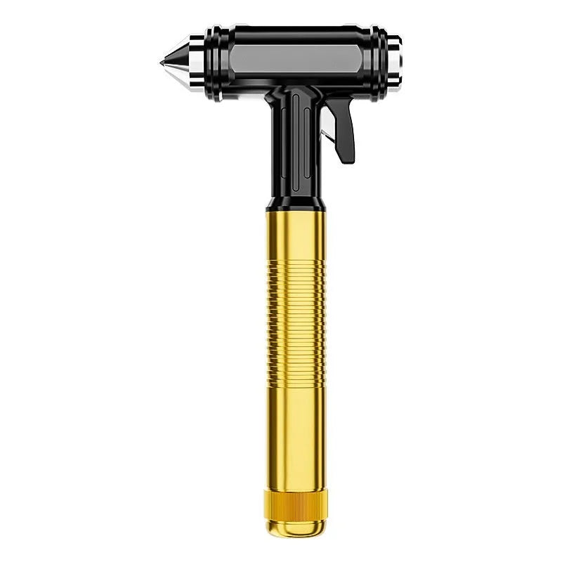 ST-7100 car safety hammer made of 45# carbon steel in silver white and black gold with 17cm length